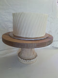 Custom Wedding Cake slanted ridge design, you add your own topper or florals