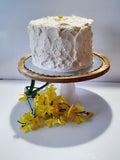 6” Cake with buttercream frosting simply decorated
