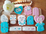 Cookies 1 dz OB themed cookies, obstetrician, Obstetrics, birth of child, cookie set