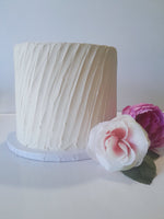 WEDDING  Cake, 8 inch cake, Rustic slanted angled ridged cake