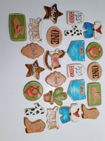 COOKIES, First Rodeo birthday cookies, 1 dozen custom cookies , COOKIES  royal icing DECORATED COOKIES
