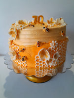 10” Bee themed Birthday CAKE, 70th BIRTHDAY