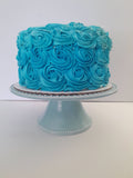 8” Cake with buttercream rosettes, birthday cake 8 inch round, rosette cake