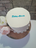 WEDDING  Cake, 8 inch cake, Rustic slanted angled ridged cake, slanted ridge cake