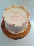 Custom Baptism cake, 6” or 8” round available