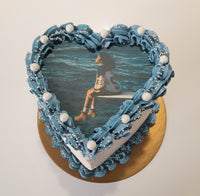 Heart cake 6” Cake with buttercream frosting in heart shape