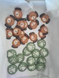 ROYAL ICING TRANSFERS Puppy and PAW print 24 pcs (12 puppy/12 paw print)