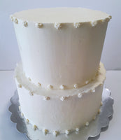 Wedding cake, 2 tier WEDDING CAKE 10"/8" round tiers