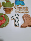 COOKIES, First Rodeo birthday cookies, 1 dozen custom cookies , COOKIES  royal icing DECORATED COOKIES