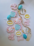 Cake and 1 dozen decorated themed sugar cookies, custom order, one silly Goose themed