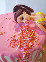 CAKE “Dirty30” cake with doll , 8 inch round