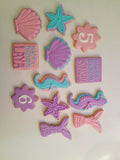 COOKIES, Mermaid cookies , 1 dozen custom cookies for girls