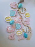 Cake and 1 dozen decorated themed sugar cookies, custom order, one silly Goose themed
