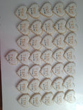 Custom Wedding Cookie Order, engagement cookies, heart cookies, 1 dozen custom cookies
