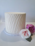 WEDDING  Cake, 8 inch cake, Rustic slanted angled ridged cake