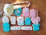 Cookies 1 dz OB themed cookies, obstetrician, Obstetrics, birth of child, cookie set
