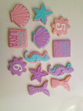 COOKIES, Mermaid cookies , 1 dozen custom cookies for girls