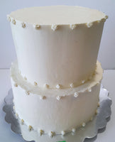 Wedding cake, 2 tier WEDDING CAKE 10"/8" round tiers