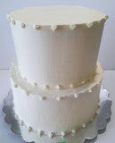 Wedding cake, 2 tier WEDDING CAKE 10"/8" round tiers