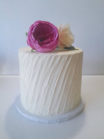 WEDDING  Cake, 8 inch cake, Rustic slanted angled ridged cake