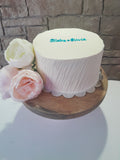 WEDDING  Cake, 8 inch cake, Rustic slanted angled ridged cake, slanted ridge cake