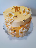 10” Bee themed Birthday CAKE, 70th BIRTHDAY