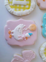 Cake and 1 dozen decorated themed sugar cookies, custom order, one silly Goose themed