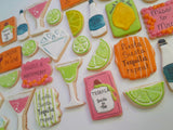 Cookies bachelorette custom drink themed COOKIES  royal icing DECORATED
