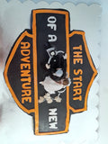 Custom motorcycle themed wedding cake (topper not included)
