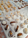 100 CAKE POPS, wedding CAKEPOPS, 100 wedding cake pops for bulk order, shipping included,, restaurants food service industry. White gold maroon