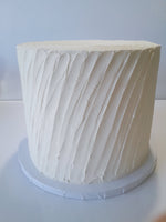 WEDDING  Cake, 8 inch cake, Rustic slanted angled ridged cake