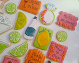 Cookies bachelorette custom drink themed COOKIES  royal icing DECORATED