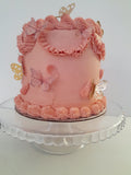 Custom Cake, Birthday cake, round, vintage style cake