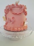 Custom Cake, Birthday cake, round, vintage style cake