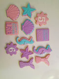 COOKIES, Mermaid cookies , 1 dozen custom cookies for girls