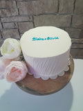 WEDDING  Cake, 8 inch cake, Rustic slanted angled ridged cake, slanted ridge cake
