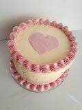 Cake, Valentines themed, no red dye 8 inch cake, natural food dye