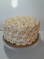 10” Cake with buttercream rosettes with or without gold/silver dragees