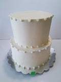 Wedding cake, 2 tier WEDDING CAKE 10"/8" round tiers