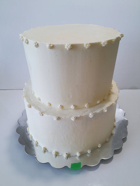 Wedding cake, 2 tier WEDDING CAKE 10"/8" round tiers