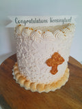 Custom COMMUNION, themed cake, COMMUNION cake with cross