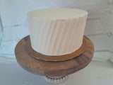 Custom Wedding Cake slanted ridge design, you add your own topper or florals