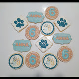 Dog cookies, birthday cookies, 23sweets.com custom cookie set, 