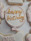 One Golden Year, cookie order , 1 dozen custom cookies