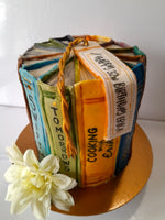 BIRTHDAY CAKE, custom book themed cake 6 inch round