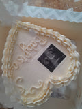 Cake, Custom Gender reveal cake 8 inch Heart cake
