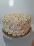 10” Cake with buttercream rosettes with or without gold/silver dragees