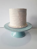 BIRTHDAY CAKE, WEDDING CAKE , 6 inch, ridged design with buttercream frosting in White