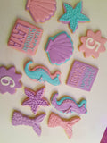 COOKIES, Mermaid cookies , 1 dozen custom cookies for girls
