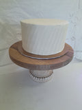 Custom Wedding Cake slanted ridge design, you add your own topper or florals